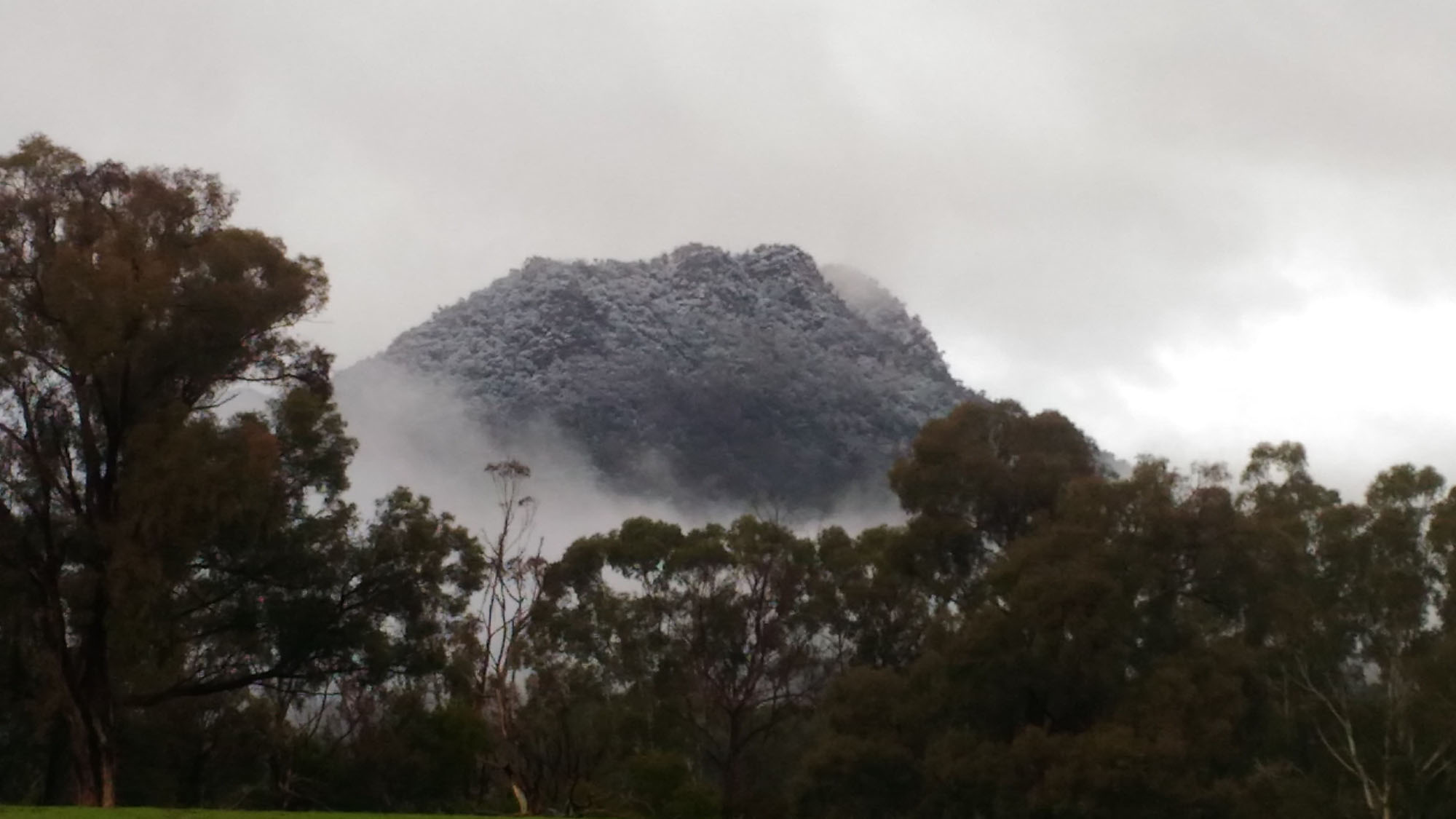 Snow on Mt Cathedral